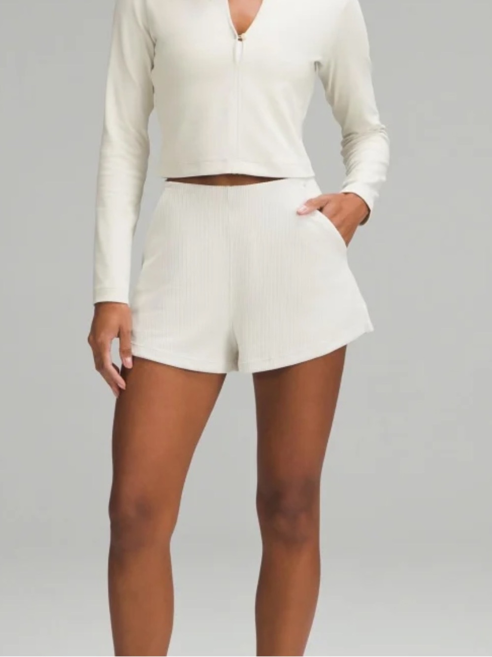 Lululemon Ribbed Softstreme High-Rise 2” Short
